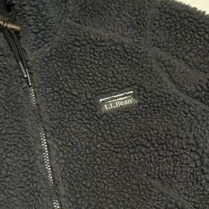 L.L. Bean Charcoal Sherpa Fleece Jacket